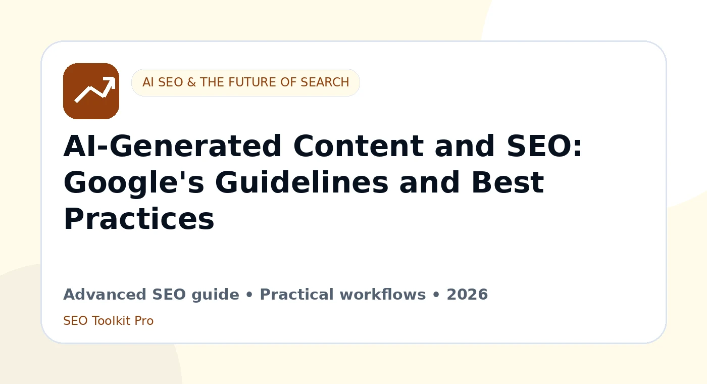 AI-Generated Content and SEO: Google's Guidelines and Best Practices