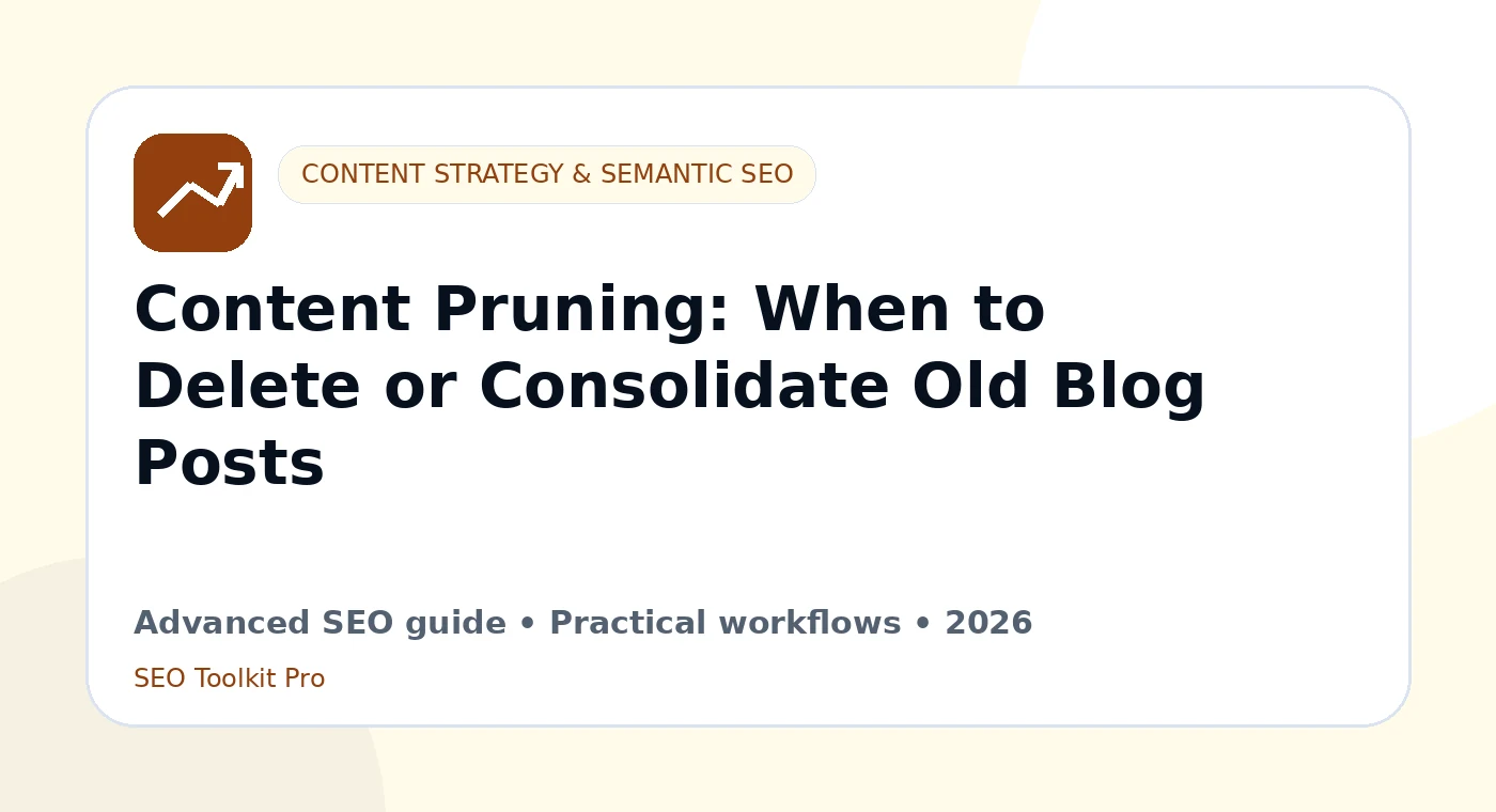 Content Pruning: When to Delete or Consolidate Old Blog Posts