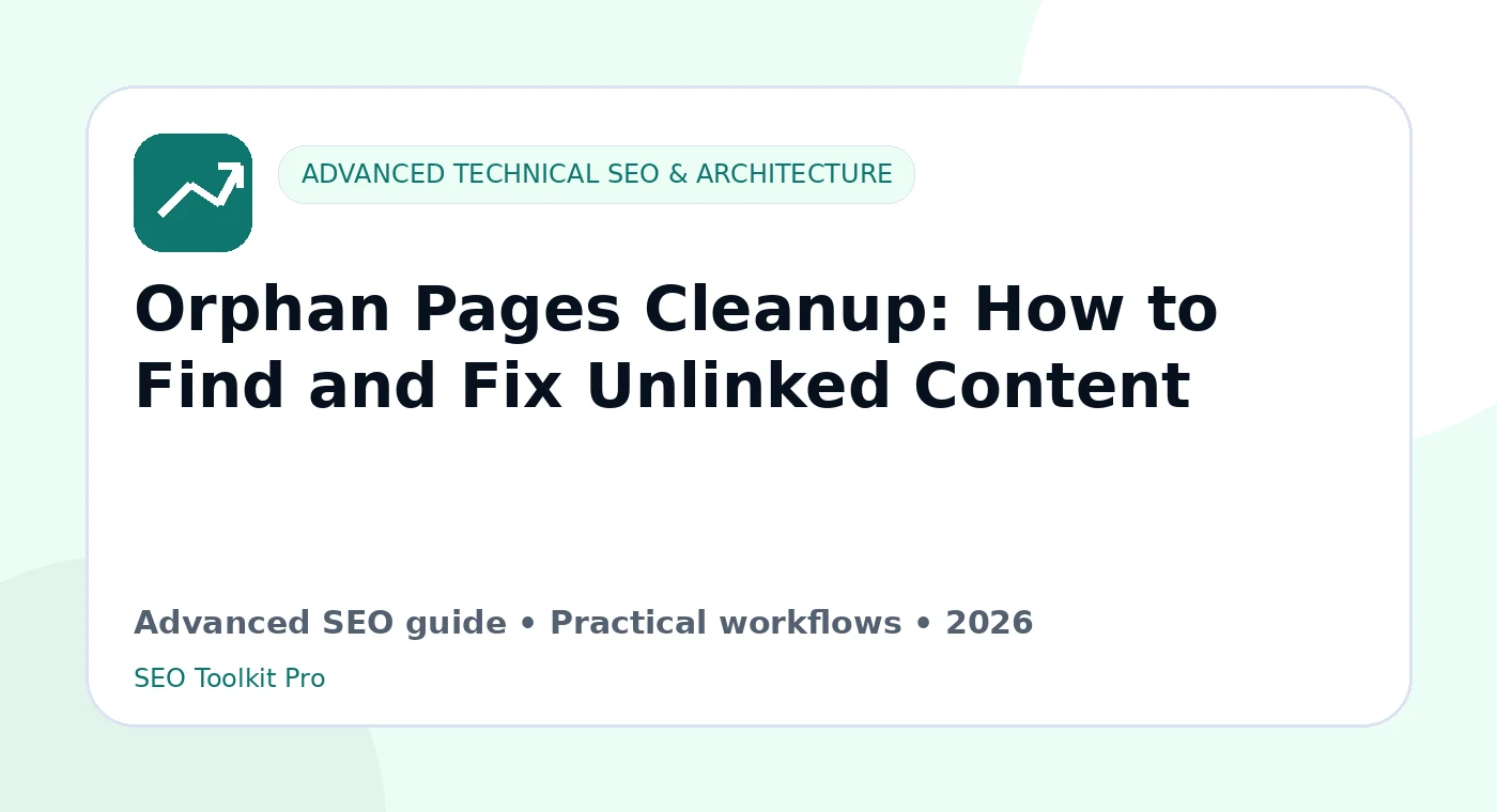 Orphan Pages Cleanup: How to Find and Fix Unlinked Content