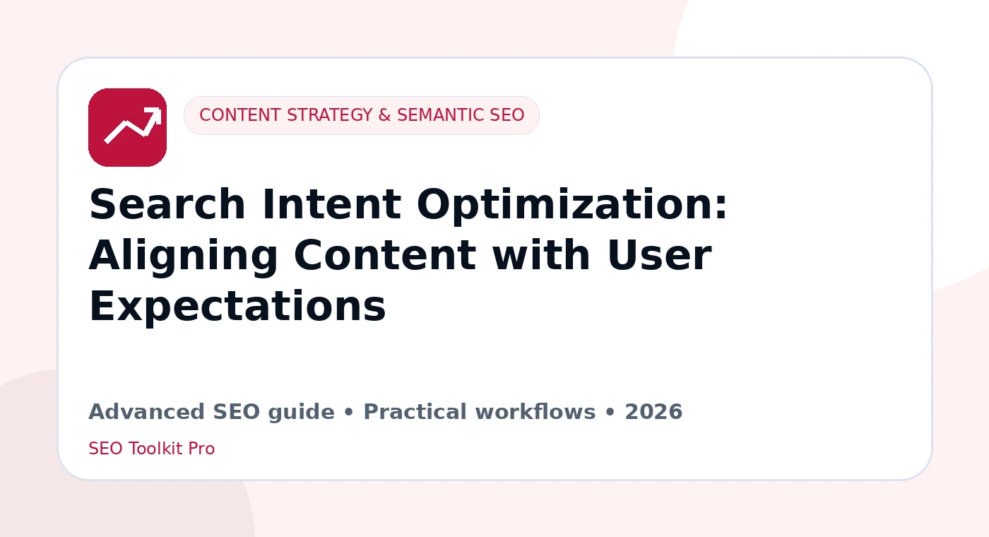 Search Intent Optimization: Aligning Content with User Expectations