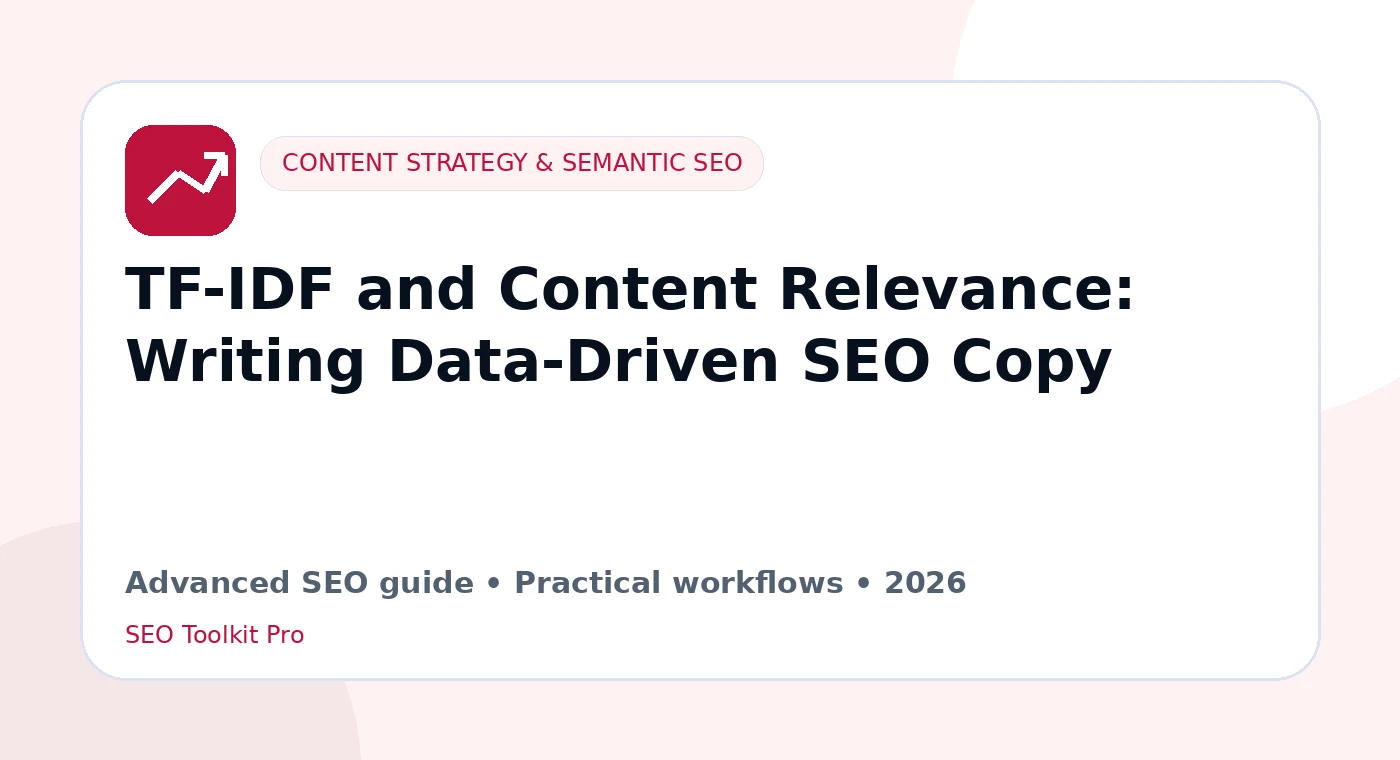 TF-IDF and Content Relevance: Writing Data-Driven SEO Copy