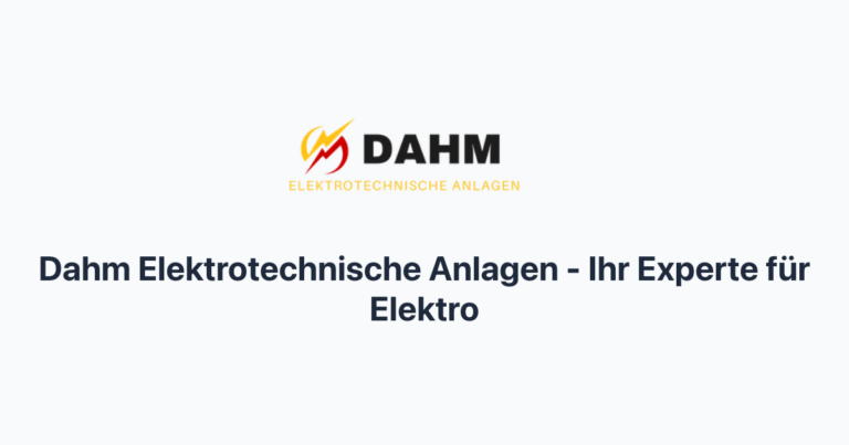 Dahm Elektrotechnische Anlagen - Elektromeisterbetrieb Mülheim an der Ruhr: Elektroarbeiten und Kontakt